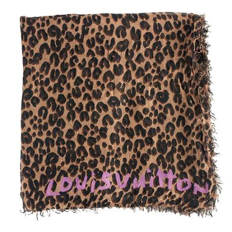 louis vuitton leopard scarf stephen sprouse|Louis Vuitton leopard stole s00.